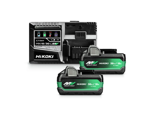 2x MULTI VOLT accu, HIKOKI, BSL 36A18X, en snellader UC18YSL3
